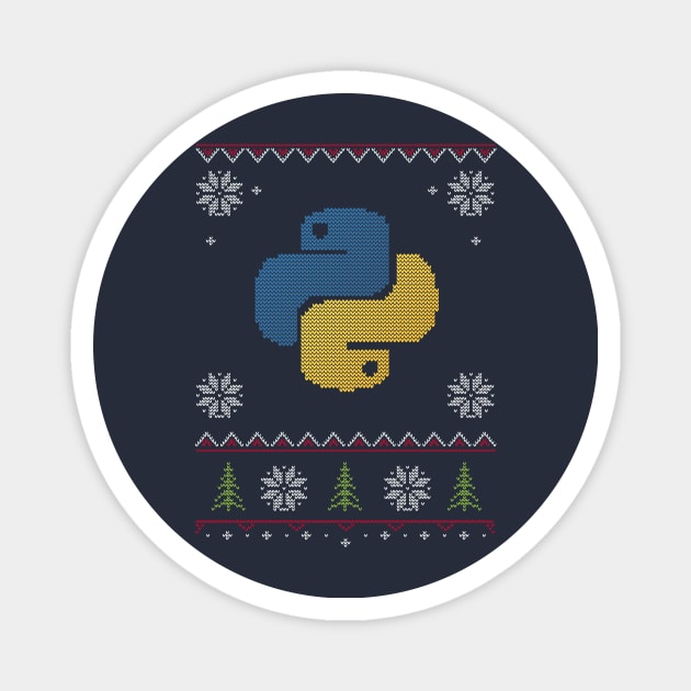 Python Ugly Sweater Magnet by vladocar